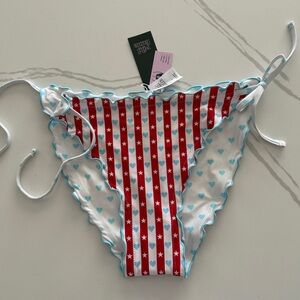 L - Red, White & Blue bikini bottom